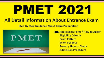 PMET 2021 - Notification, Dates, Application, Eligibility, Admit Card, Pattern, Syllabus, Result