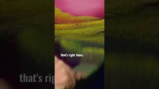 Bob Ross paints a pond in his painting  #artist #bobross #paintlikebobross