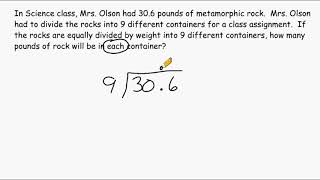 dividing decimals word problem youtube
