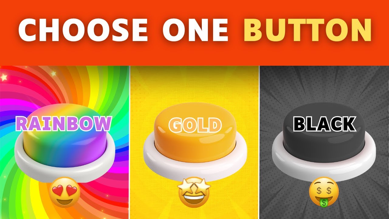 Choose One BUTTON...! RAINBOW or GOLD or BLACK 🌈💛🖤 Luxury House Edition | Quiz Fix