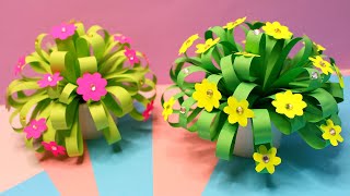 DIY Цветы из бумаги.🌼Подарок для мамы своими руками🌸Поделки на 8 Марта из цветной бумаги