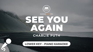 See You Again (No Rap) - Charlie Puth (Lower Key - Piano Karaoke)