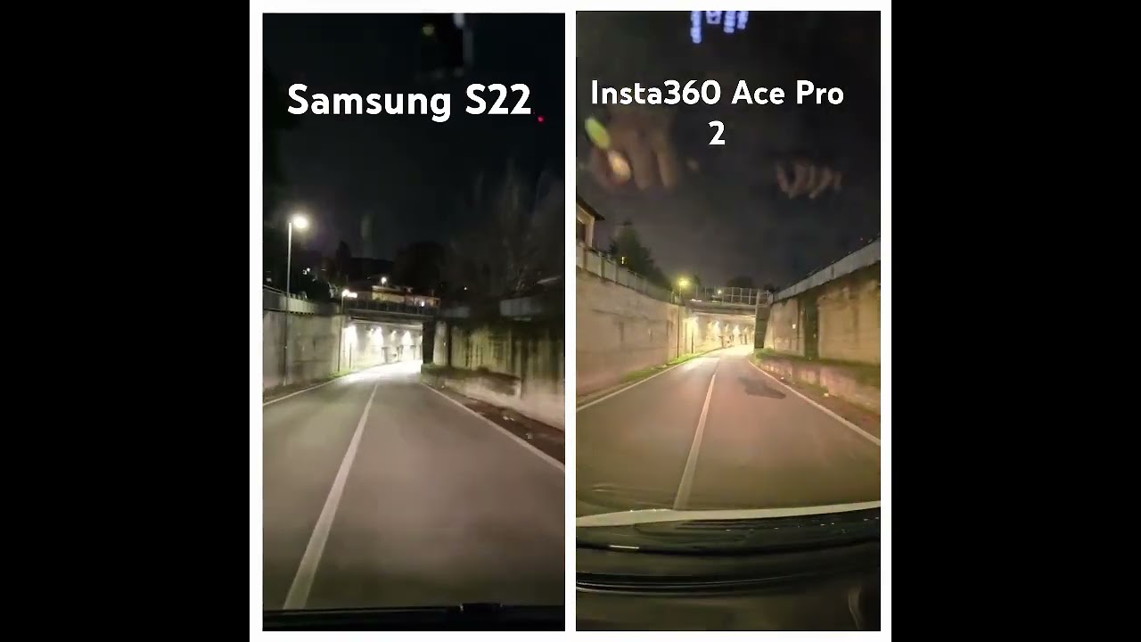 Samsung S22 vs Insta360 Ace Pro 2 PureVideo in lowlight