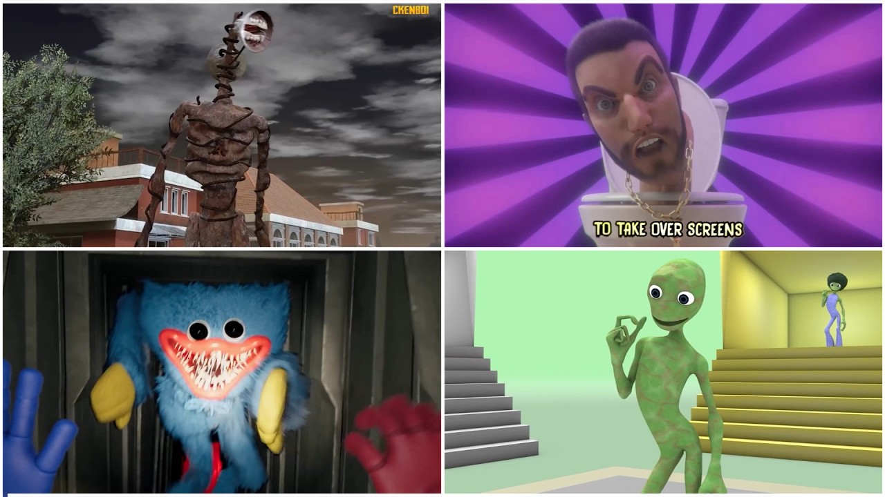 Siren Head🆚Skibidi Toilet🆚Poppy Playtime🆚Alien Dance - Tiles Hop EDM Rush