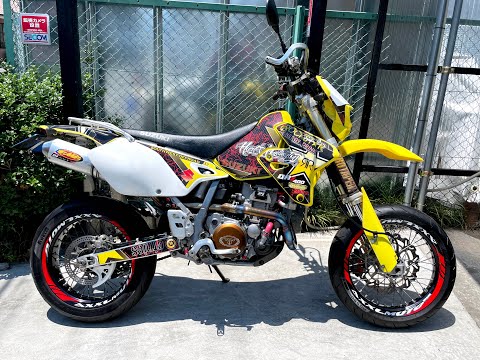 CRD ステンレス マフラー dr-z400sm装着 CRD ステンレス マフラー dr-z400sm装着