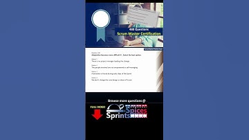 Scrum Master Certification Question 160 #agile #scrum #scrumcertification  #scrummaster #psm