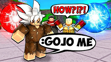 Pretending to be the WEAKEST DUMMY with GOJO, DEATH COUNTER, and MORE in The Strongest Battlegrounds