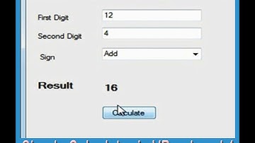 how to create simple calculator in vb using visual studio 2005 Part 1