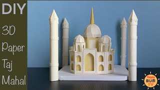 HOW TO MAKE 3D PAPER TAJ MAHAL PALACE I DIY SCHOOL PROJECT PAPER CRAFTS screenshot 5