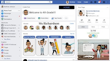 Bitmoji Facebook Canvas home page (How to create using Google Slides)