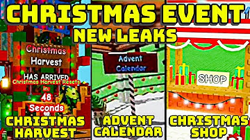 🗓️ ADVENT CALENDAR, CHRISTMAS HARVEST, AND MORE - NEW LEAKS IN GROW A GARDEN