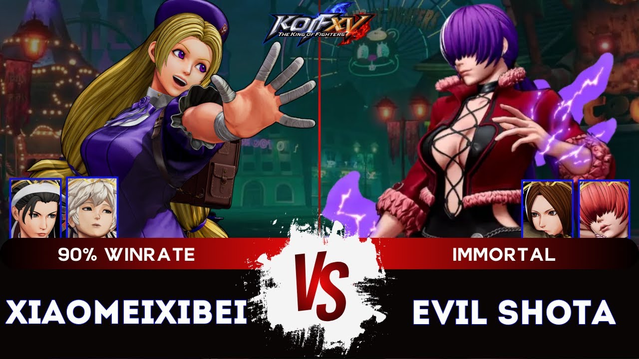 KOF XV🎞️ XIAOMEIXIBEI (Meitekun/Hinako/Chizuru) vs EVIL SHOTA (O.Shermie/Whip/Shermie)🎞️Replay Match