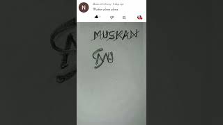 Name logo Muskan #logodesign #shortsfeed #shorts  subscribe