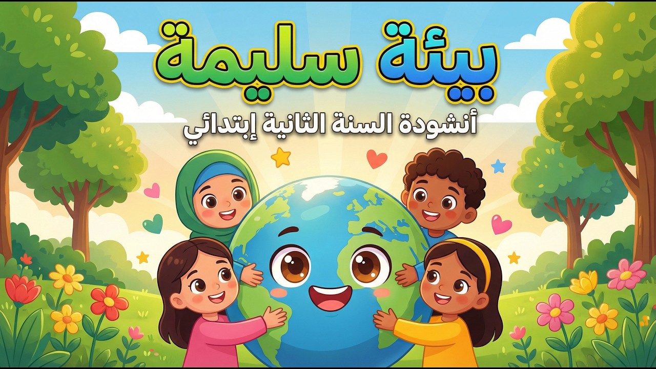 أنشودة بيئة سليمة🎵~ تعالوا معي ايها الاصدقاء ~ السنة الثانية ابتدائي [مع الكلمات]
