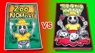 Zoonomaly vs Zoonomaly (Game Book Battle, Horror Game, Paper Play)