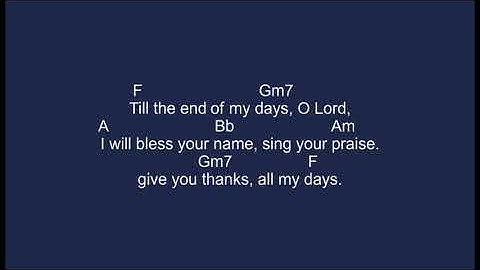 God of all my days lyrics and chords