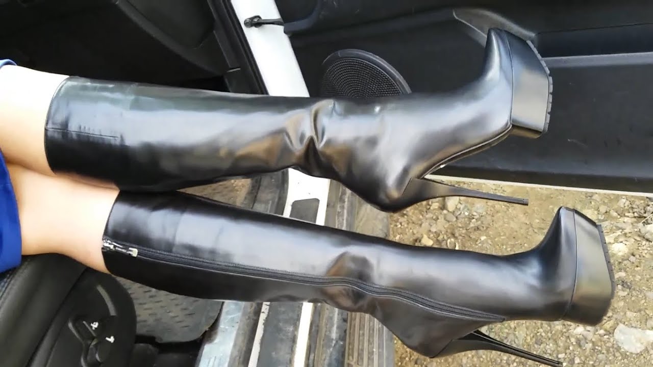 GIANMARCO LORENZI platform extreme high heel boots 36 size BLACK