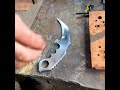 A knife of damascus steel is madefrom meat grinder knife spawner