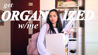 GET ORGANIZED W ME MID SEMESTER| backpack,desk and closet