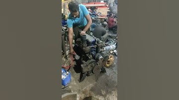 kirloskar 4R1040 four cylinder 53 BHP engine first starting after overhauling