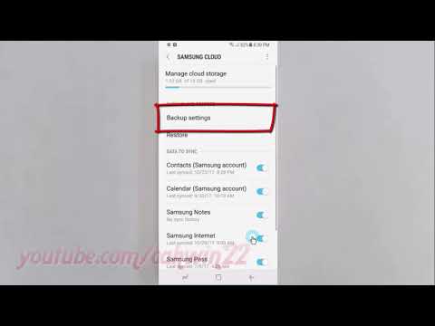 Android Nougat : How to Enable or Disable Auto Back up to Samsung Cloud in Samsung Galaxy S8 or S8+