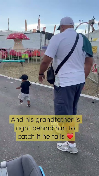 Our grandson didn’t want anyone to hold his hand. #grandparents #grandson #babywalking
