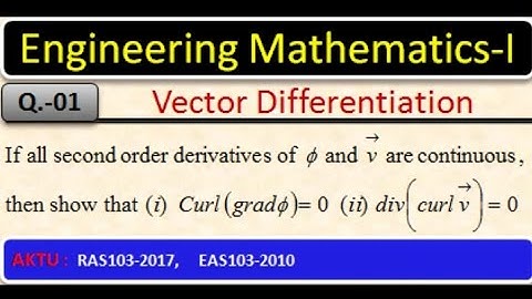 Vector Differentiation| AKTU Previous Year Question | Properties || Problem 02 | Dr. S. L. Maurya