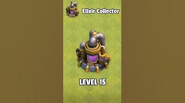 Elixir Collector Level 1 to Max 🤩 Clash of Clans #clashofclans #clash #coc #shorts