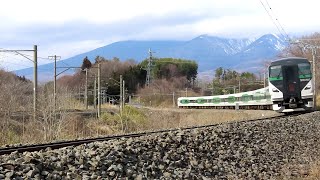 E２５７系　臨時列車 あずさ７４号　小淵沢～長坂間（長坂カーブ）