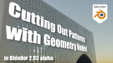 Pattern Cutouts with Geometry Nodes in Blender 2.93 Alpha