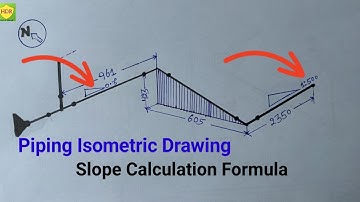 Piping Isometric Drawing Pipe Slope Calculation Formula Hindi Video // How To Calculate Slope Pipe