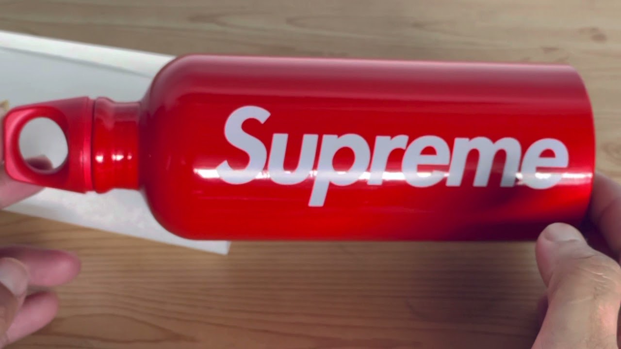Supreme X Sigg 0.6L traveller water bottle closer look - YouTube