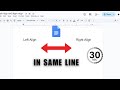 How to Left-Align AND Right-Align on the Same Line in Google Docs 2025