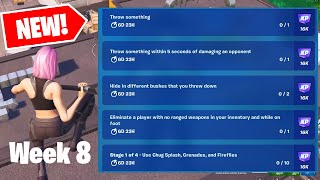 ALL Week 8 Challenges (Throw Down) | Fortnite Chapter 4 Season 1