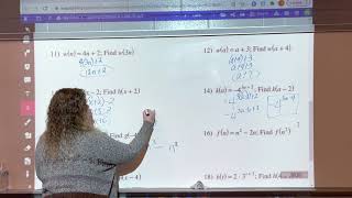 Alg 2- Function notation