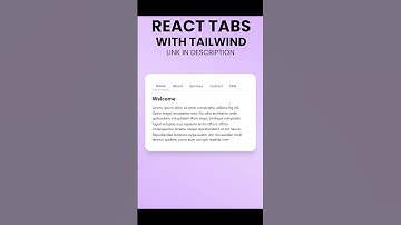Create React Tabs with Tailwind Tutorial #html #css #react #javascript #webdevelopment #coding #web
