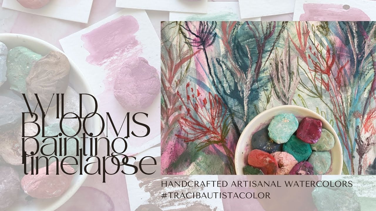 #tracibautistaCOLOR WILD BLOOMS mixed media painting process - YouTube