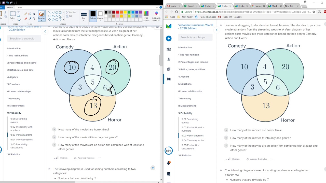 Venn Diagrams Questions - YouTube