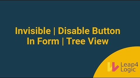 Invisible Or Disable Button in Odoo