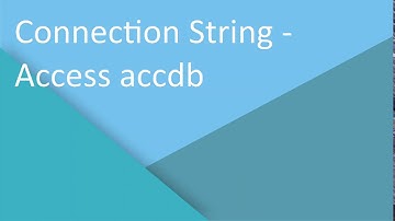 Connection String - Access accdb