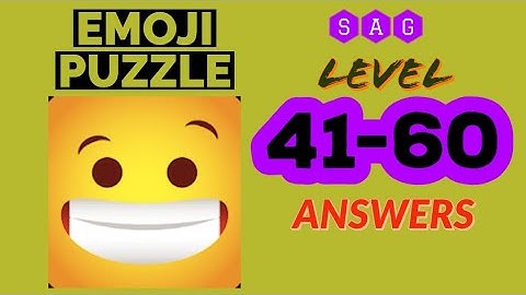 Emoji Puzzle! level 41 42 43 44 45 46 47 48 49 50 51 52 53 54 55 56 57 58 59 60 answer gameplay