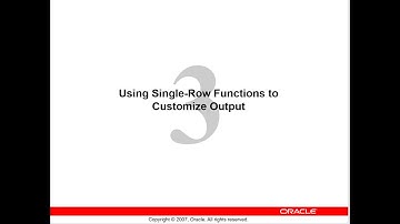 SQL Training Chap 3 (Using Single-Row Functions to Customize Output ) in Urdu