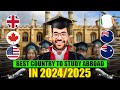 Best Country to Study Abroad for Indian Students in 2024/2025 - US/UK/Canada/Germany/Australia
