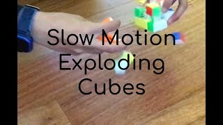 Slow Motion Exploding Cubes
