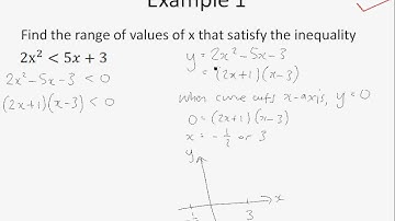 A Maths Chap 3.3 Solving Quadratic Inequalities - Example 1