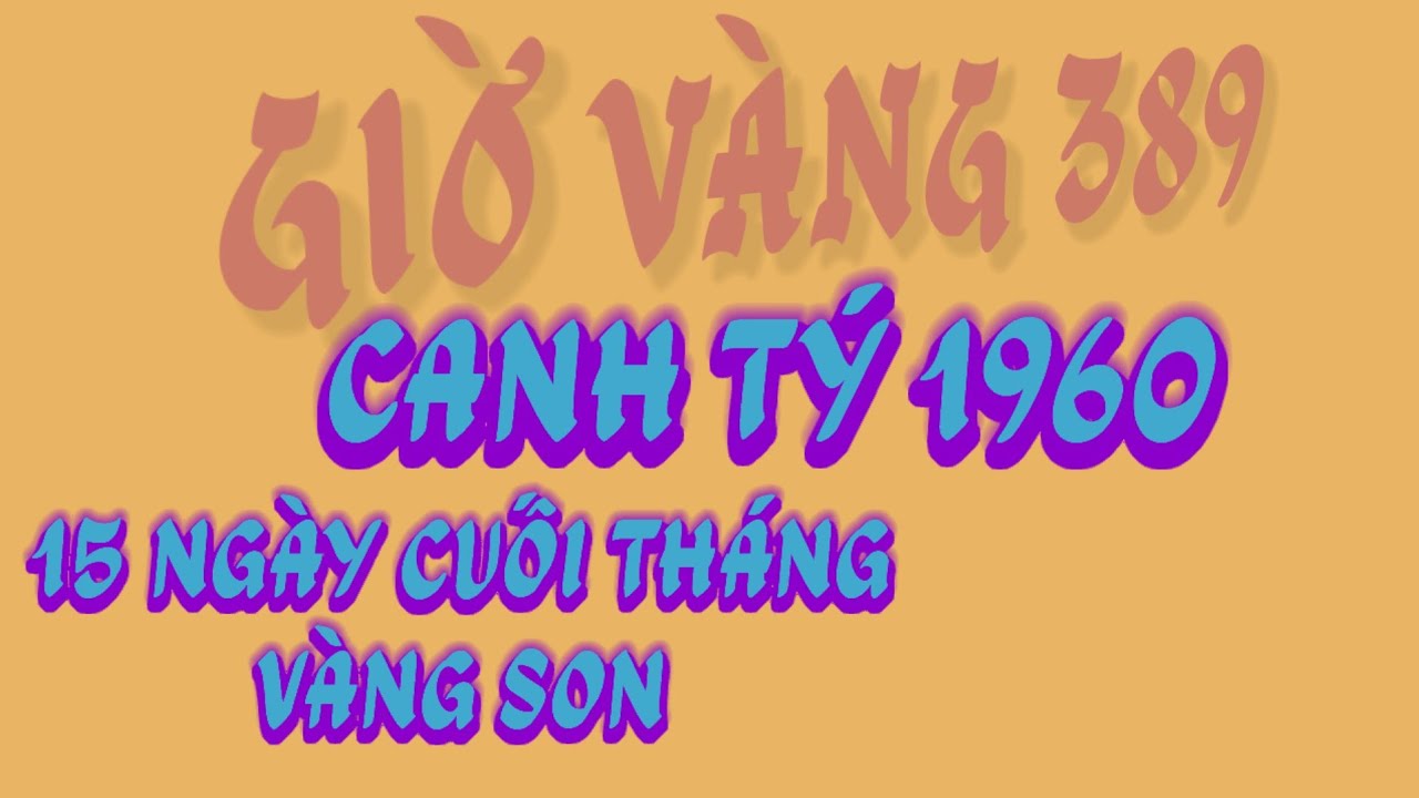 NẾU VẬY THÌ NHƯ LỆNH BÀI VŨ TRỤ! TỬ VI CANH TÝ 1960 CÓ 15 NGÀY VÀNG TIỀN VỀ NHƯ LŨ!