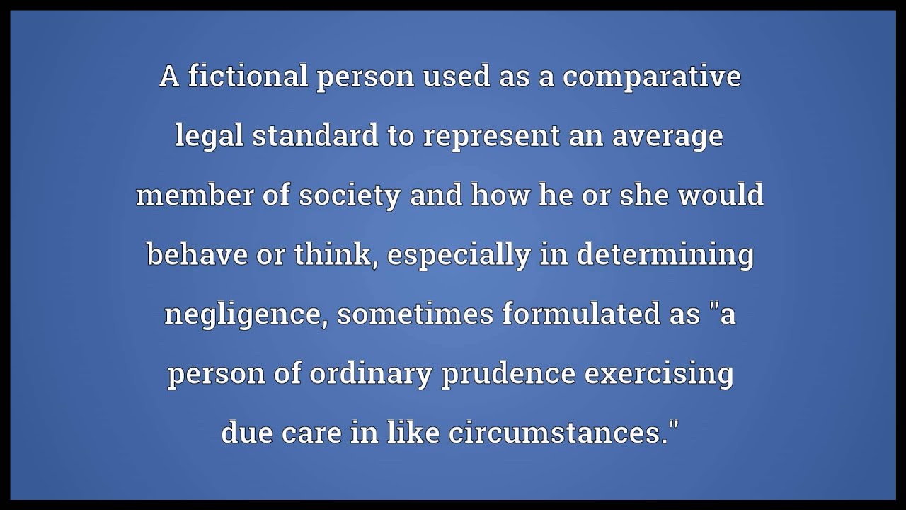 Reasonable person Meaning - YouTube