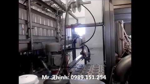 Máy in phun LINX 5900   In date trên máy đóng gói nằm ngang