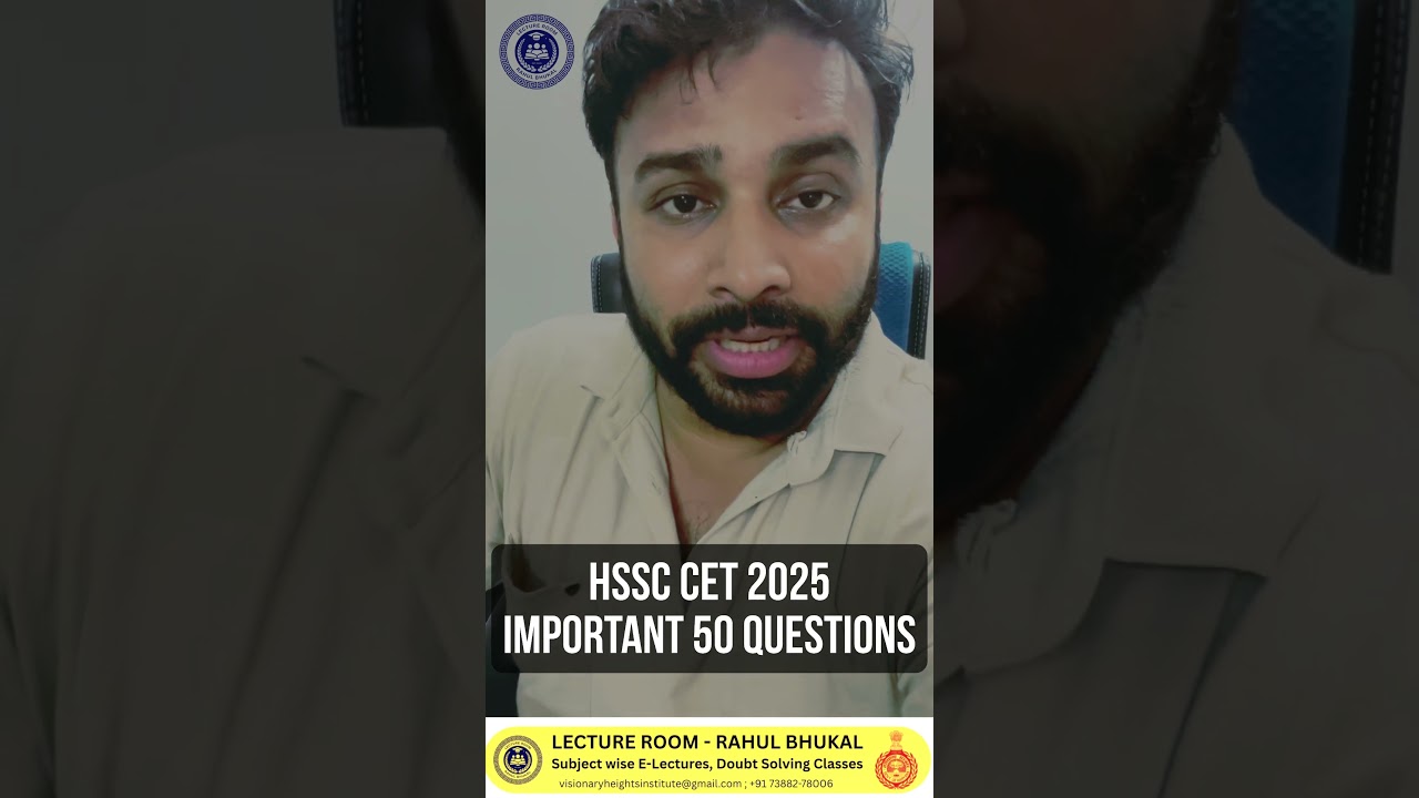 📌 HSSC CET 2025 | Top 50 Most Important Questions | Haryana CET Preparation 