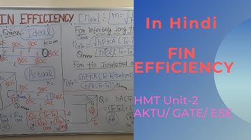 FIN EFFICIENCY IN HINDI * Heat Transfer from Extended surfaces*GATE numerical 2017